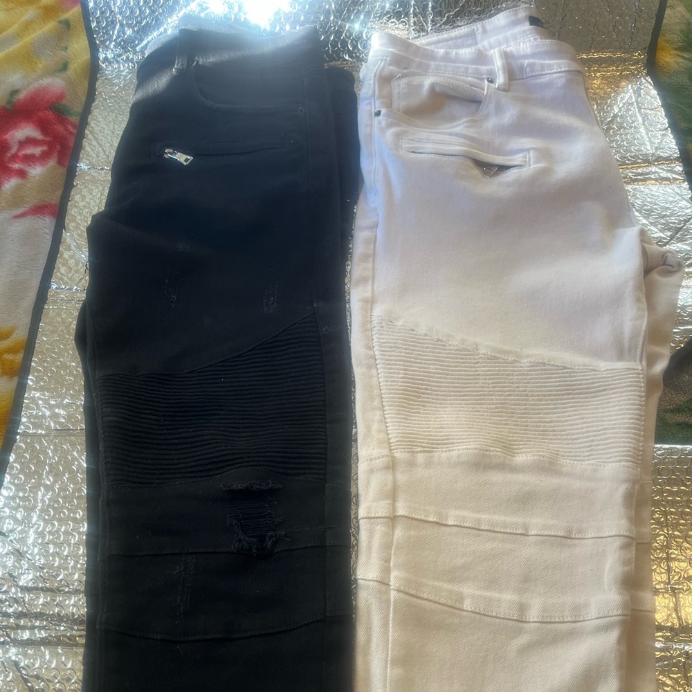 Men's Embellish Biker Jeans Set (2), $60 Sale, Size 36